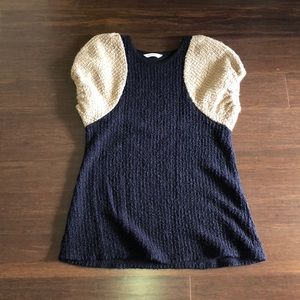 Sweater navy and beige/tan ish color